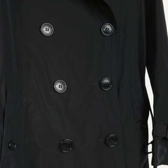 Burberry Kensington Black Taffeta Double-Breasted Trench Coat - Picture 11 of 16